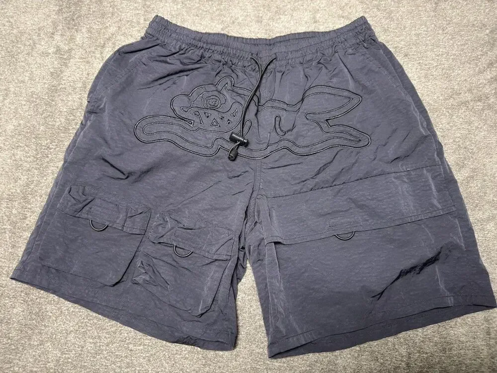ICECREAM Black Pine Hiker Nylon Cargo Shorts M Running Dog